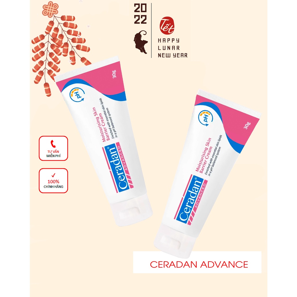 [Date11/22]Vi êm da cơ địa,da khô,nhạy cảm,da kích ứng Ceradan Advance Cream 30g-Liệu pháp dưỡng ẩm,phục hồi bảo vệ da