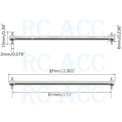 Set 2 Trục Bánh Xe 61mm 63mm 70mm 77mm 84mm 87mm 89.5mm Cho 1/10 HSP 94101 94102 94103105 94106 94108 94110 94109 94122 94155 94166
