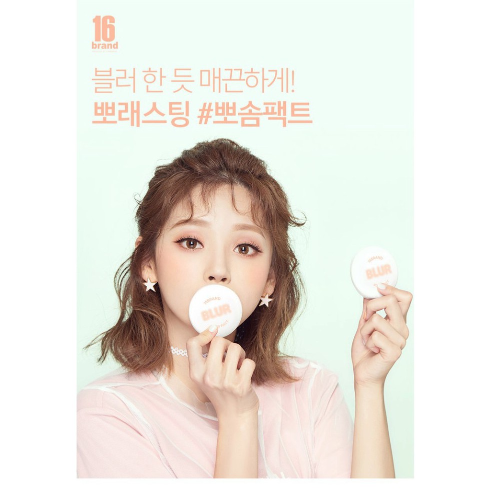 Phấn Phủ Kiềm Dầu, Cho Lớp Nền Mịn Màng 16Brand Blur Pact 6g