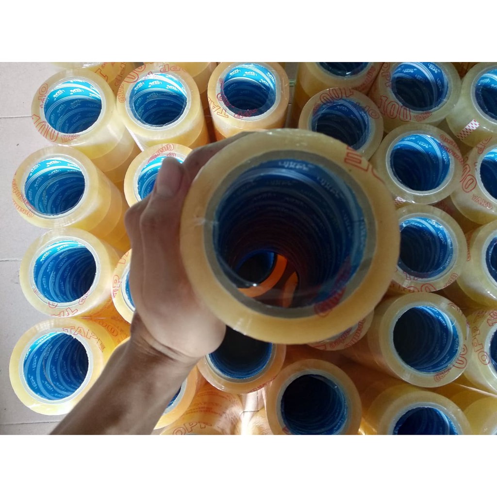 [FREESHIP 99k] Băng Keo trong 100 YARD Cây 6 Cuộn nặng hơn 1 kg (chỉ thừa chứ không thiếu) lõi mỏng