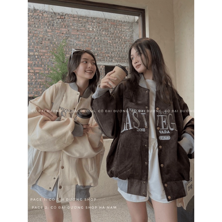 ÁO KHOÁC NỮ CHẤT LIỆU KAKI NHUNG CAO CẤP PHONG CÁCH BOMBER HỌA TIẾT TRẺ TRUNG NĂNG ĐỘNG VALENTINA SHOP