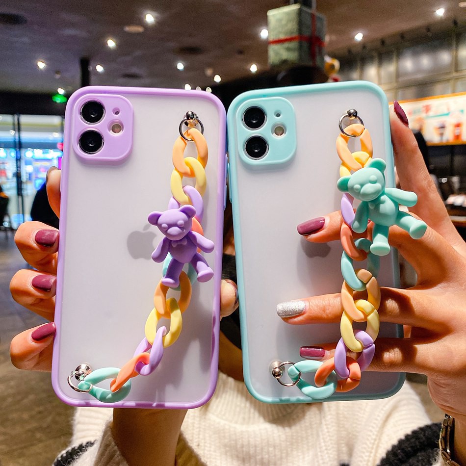 Ốp Lưng Hình Gấu 3d Dễ Thương Cho Iphone Se 12 Mini 12 Pro 12 11 Xs Pro Xs Xr X 8 7 6 6s Plus