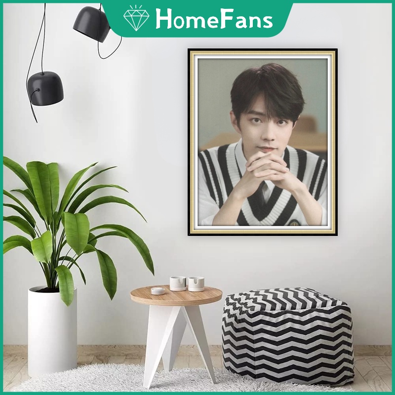 Bộ Tranh Đính Đá 5D Tự Làm 30x40cm / 40x50cm Hình Nhóm Nhạc Nine League