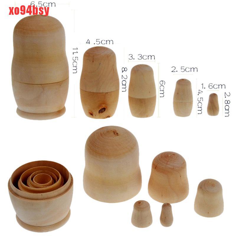 Set 5 Búp Bê Gỗ Chưa Sơn Diy 94bsy