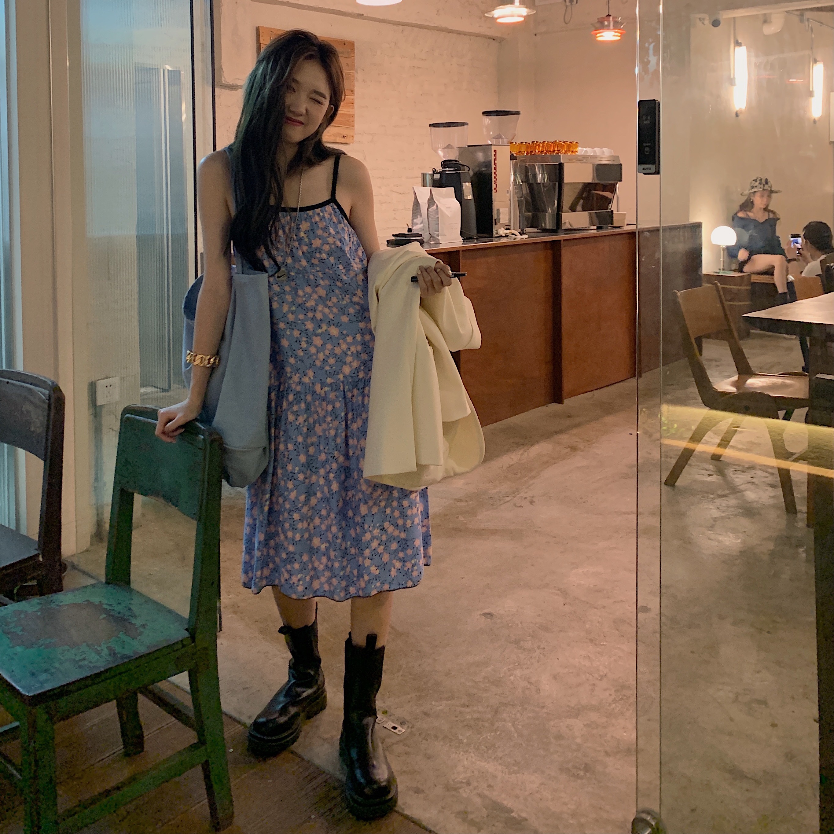 đầm ulzzang Hoa Hai Dây Phong Cách Retro Hàn Quốc Nữ Tính | BigBuy360 - bigbuy360.vn