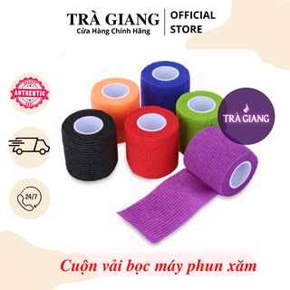 BĂNG DÍNH VẢI BỌC MÁY PHUN XĂM, CUỘN VẢI BỌC MÁY PHUN XĂM CHỐNG TRƠN