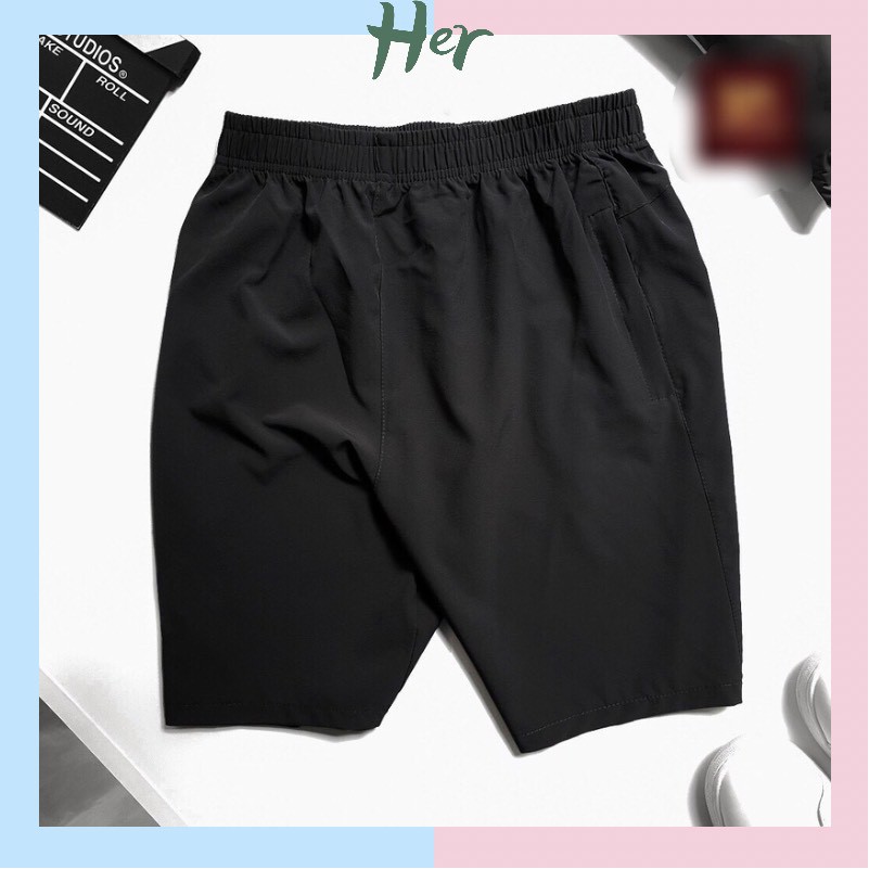 Quần đùi thể thao nam 2 túi khóa fom rộng co giãn nhẹ; QS01