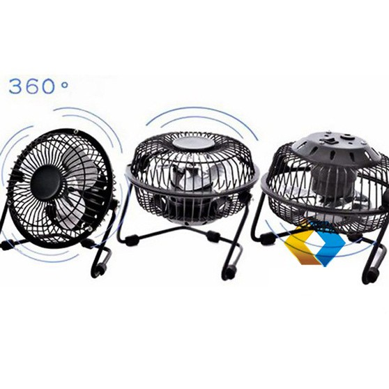 Quạt USB Mini Fan Lileng 819 loại 4 cánh, lồng sắt Xuay 360 độ Tiện Dụng, Bảo hành uy tín 1 đổi 1 nếu lỗi