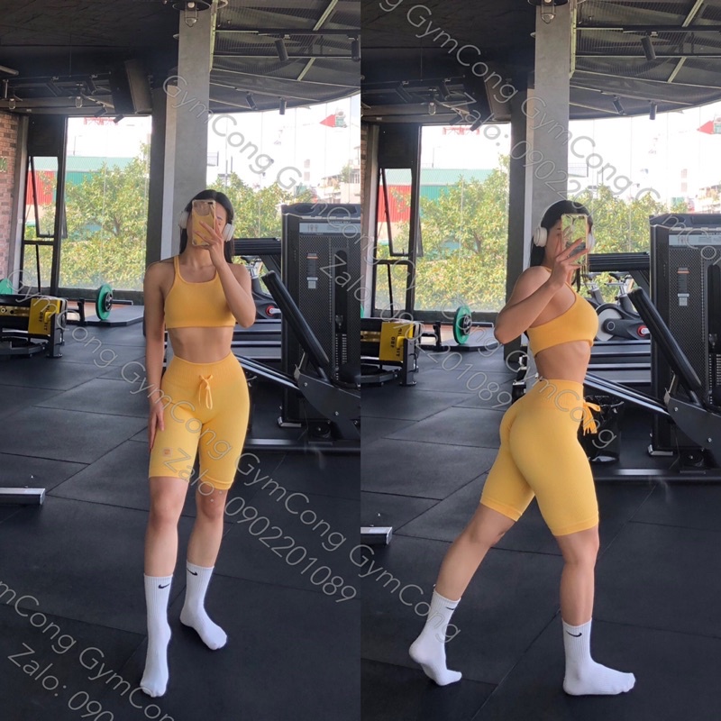[Hàng cao cấp]Bộ đồ tập gym Botee Power