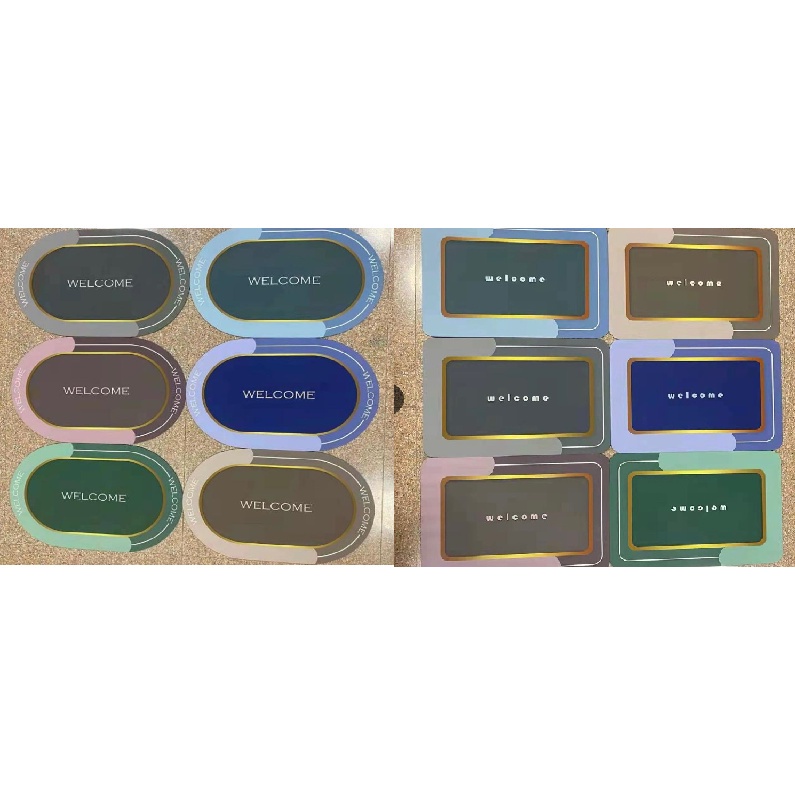 Thảm dậm chân nhà tắm Silicon BATH MAT hút nước siêu nhanh, Thảm chùi chân thấm nước chất liệu chống trượt