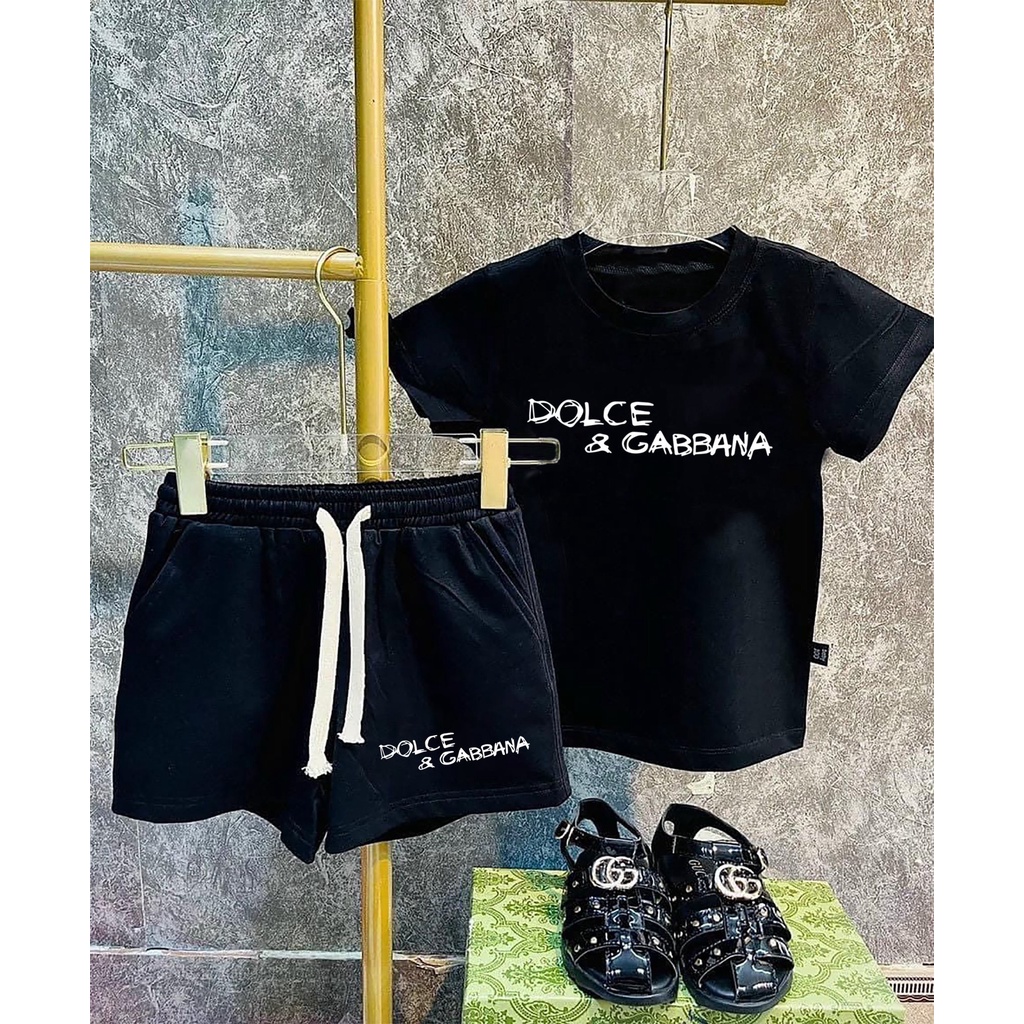 Bộ quần áo D&amp;G bút chì cho bé , set áo thun trẻ em unisex _kid_genZ