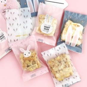 set 50 túi hàn miệng nhiều chủ đề chú thỏ size 7 x 10 cm