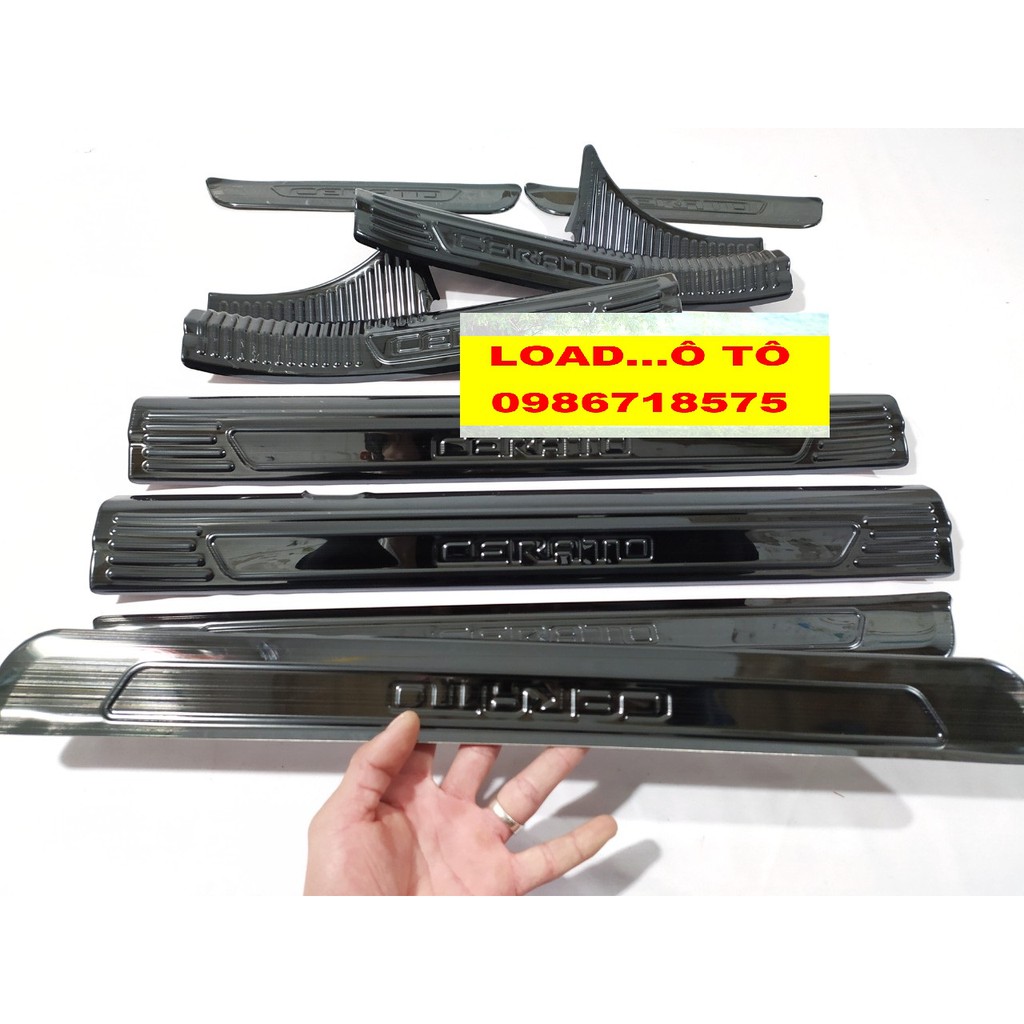 Ốp Bậc Cửa, Nẹp Bước Chân Trong, Ngoài Titan Cerato 2019 - 2021 Chất Liệu Titan cao Cấp