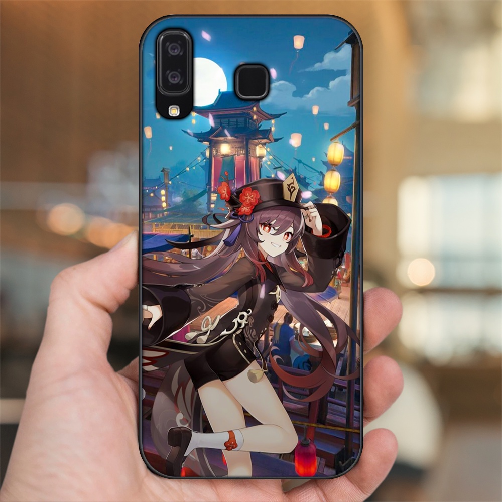 Ốp lưng Samsung A8 Star viền đen in hình Hutao Genshin Impact