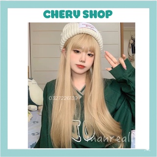 Tóc giả nguyên đầu nữ đẹp 💄 FREESHIP 💄 tóc giả nguyên đầu thẳng vàng tây z7007