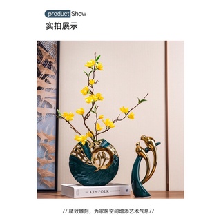 Đôi chim kèm bình hoa mãi hạnh phúc