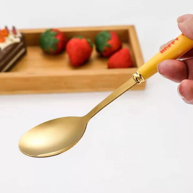 Thìa Inox Hình Vịt Vàng Dễ Thương 6 cái.