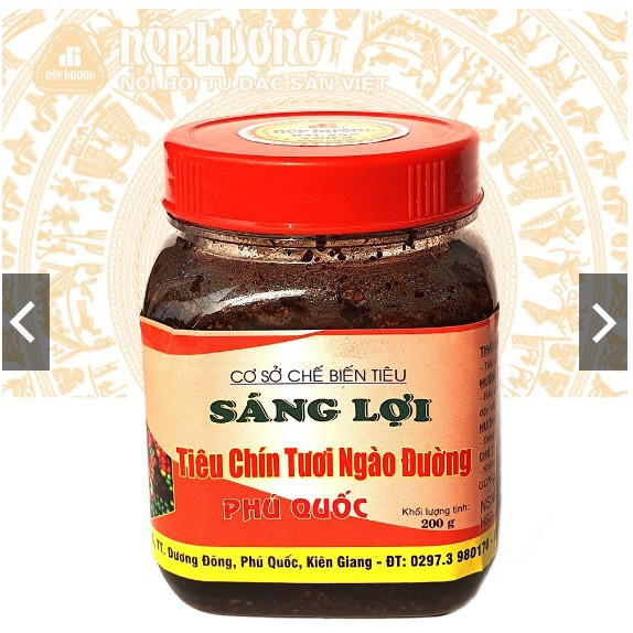 Tiêu chín ngào đường hũ 200g đặc sản Phú quốc- Date sx mới nhất