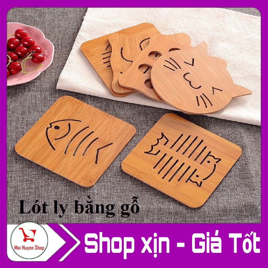 Lót LY bằng gỗ hình kute