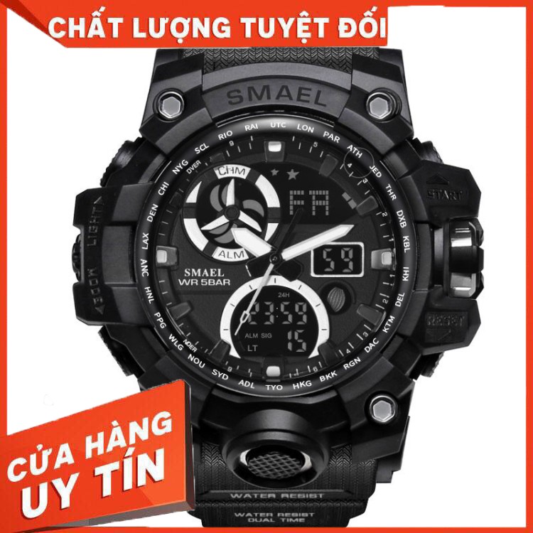 HÀNG NHẬP KHẨU -  (New Arrival) Đồng Hồ Điện Tử Thể Thao Nam Chính Hãng SMAEL 1545C Phiên Bản Sport Chống Nước Cực Tốt -