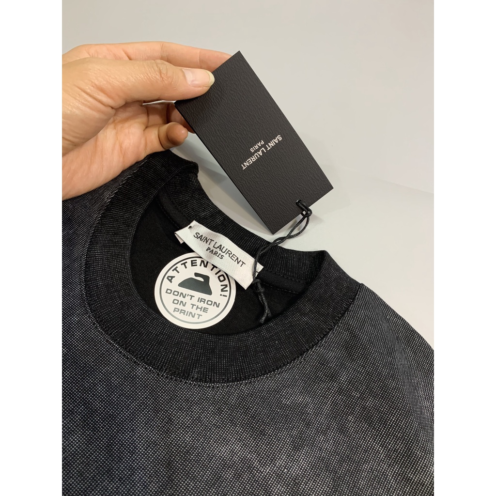 🌟 Áo thun nam nữ hàng siêu cấp saint laurent ảnh thật, mặc đơn đôi nhóm
