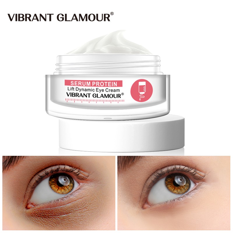 Kem Dưỡng Da Mắt VIBRANT GLAMOUR Collagen Làm Mịn Giữ Ẩm Chống Lão Hóa Không Hương Hiệu Cho Quầng Thâm / Bọng Mắt 20g