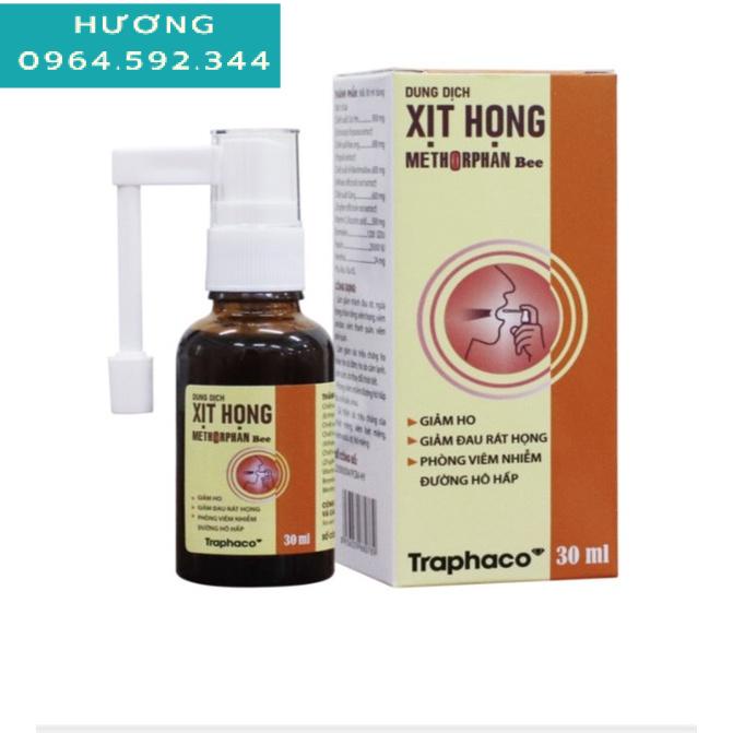 Xịt Họng Keo Ong METHORPHAN BEE TRAPHACO - Chai 30ml Tinh Dầu Thảo Dược