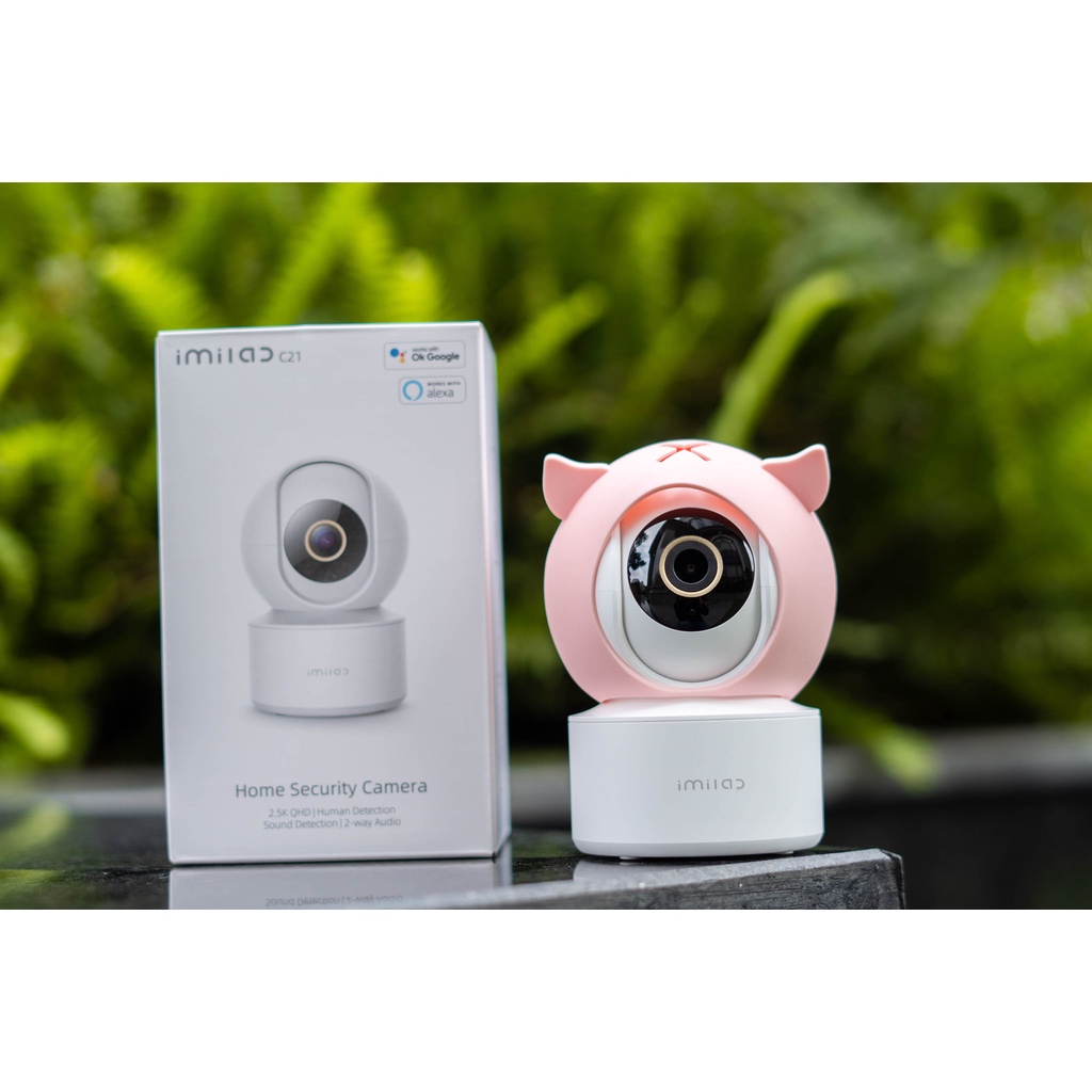 Bọc silicone hình heo hồng dễ thương cho camera Imilab C21 và C20