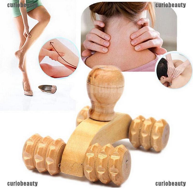 Dụng cụ lăn massage bấm huyệt bằng gỗ nguyên chất kích thước 85*59*27 tiện dụng