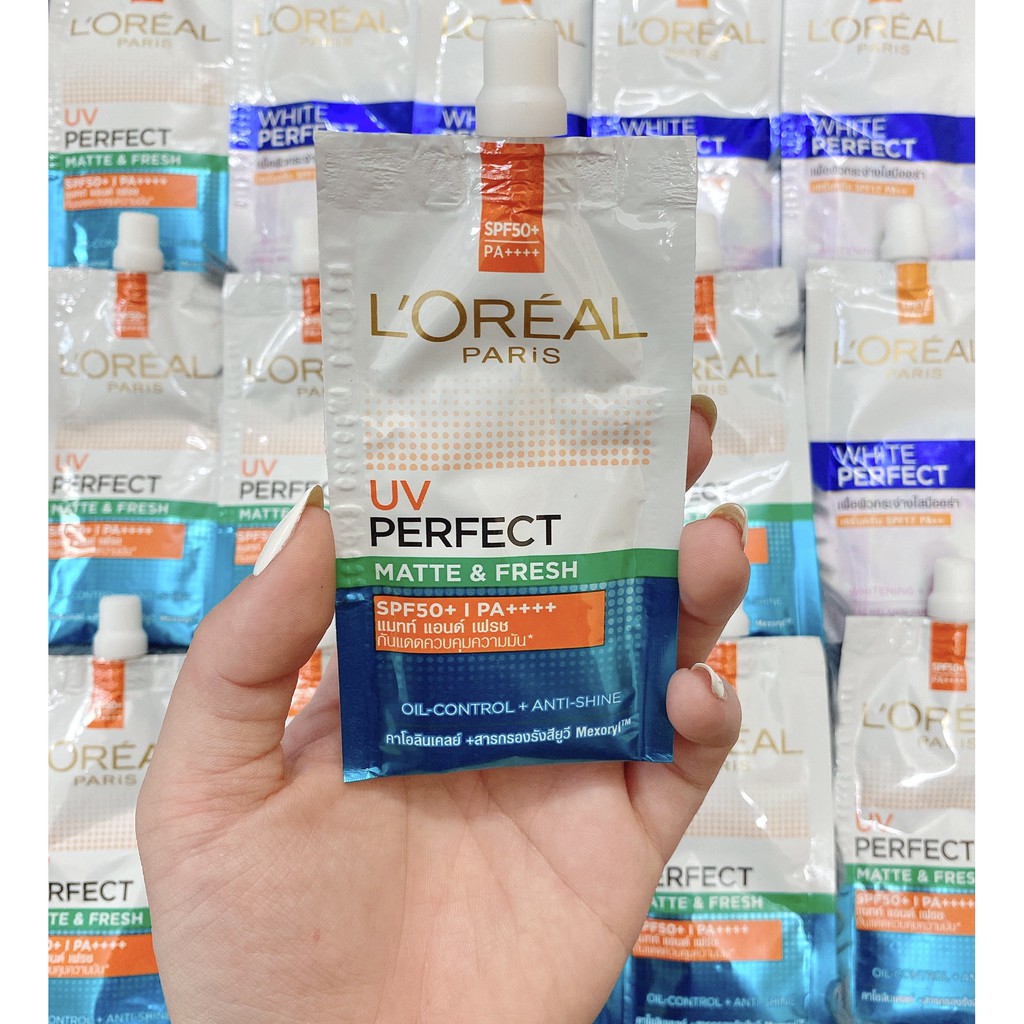Kem Chống Nắng L'Oreal Paris UV Perfect SPF50+ Perfect Matte & Fresh Loreal Gói 7ml | BigBuy360 - bigbuy360.vn