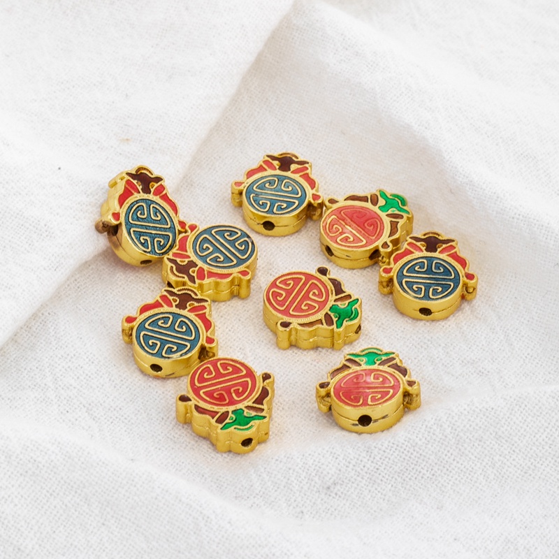 Phụ Kiện Làm Trang Sức Vòng Tay/Dây Chuyền Thủ Công Bằng Đồng 18k Nhiều Màu Sắc diy