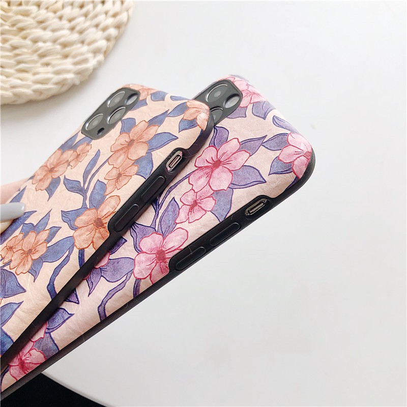 iPhone 6 6s 7 8 X XS 11 11PRO Cute Retro Flowers Floral Beautiful Cartoon Phone Ccase Hard Case | BigBuy360 - bigbuy360.vn