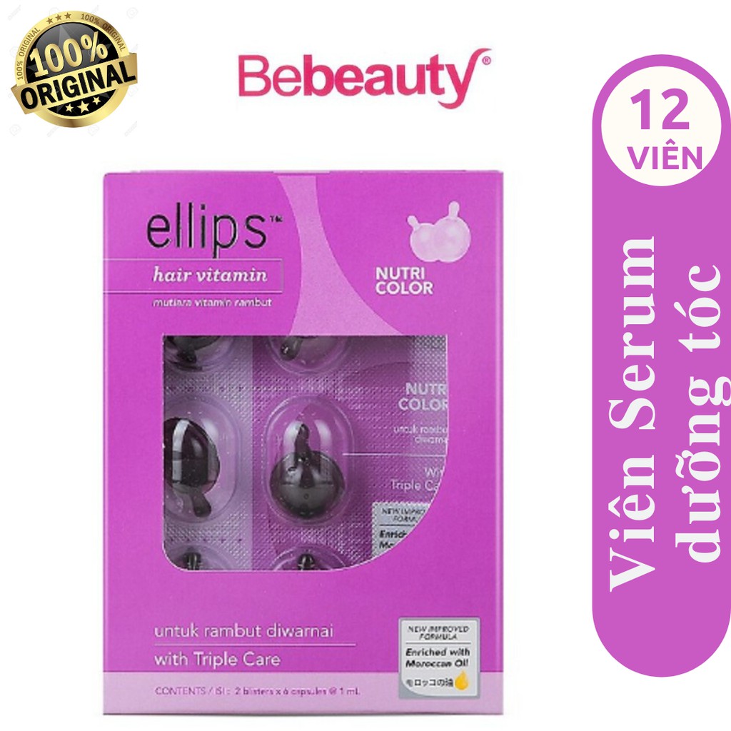 Viên Serum Vitamin Dưỡng Tóc Uốn Nhuộm Ellips Nutri Color (2 Vỉ x 6 Viên ) - 2200499 | BigBuy360 - bigbuy360.vn