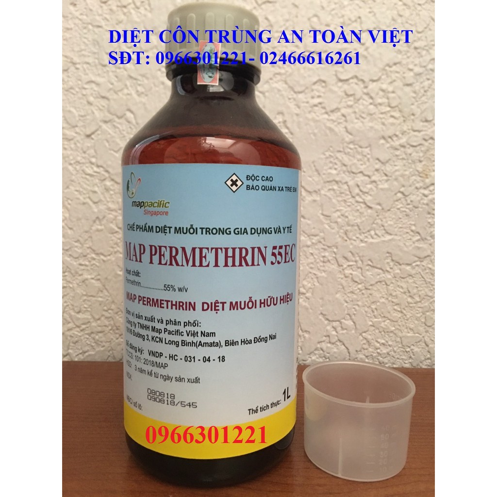 MAP  PERMETHRIN 55EC (1 LÍT) ANH QUỐC HOCKEY, THUỐC PHUN MUỖI - PHUN CÔN TRÙNG