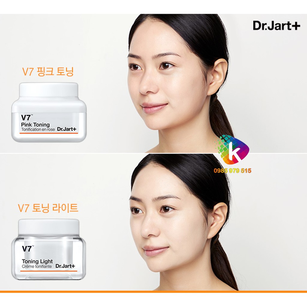 (Mẫu mới) KK Kem dưỡng trắng da Dr.Jart+ V7 Toning Light / Pink toning Cream | BigBuy360 - bigbuy360.vn