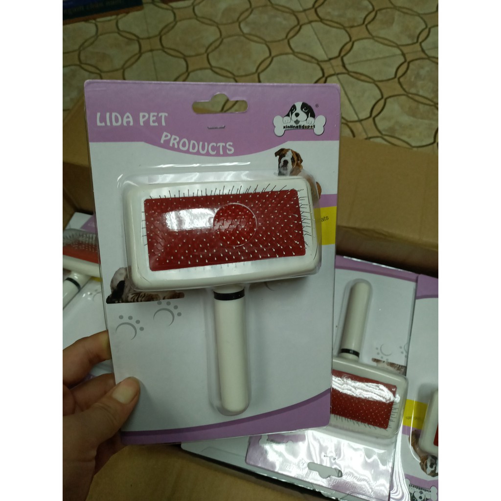 Lược vuông chải lông chó mèo bông xù