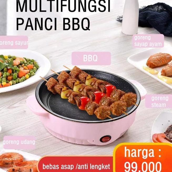 Chảo Nướng Bbq Đa Năng 22cm Màu Vàng Phong Cách Hàn Quốc