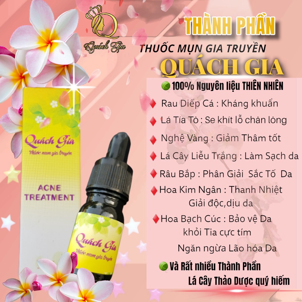 Chai Mụn Gia Truyền Quách Gia 5ml