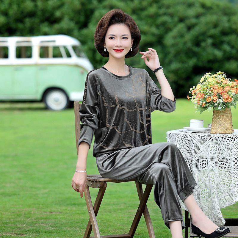 Bộ Đồ Nhung Cao Cấp Phong Cách Phương Tây Thời Trang Mùa Thu 2022