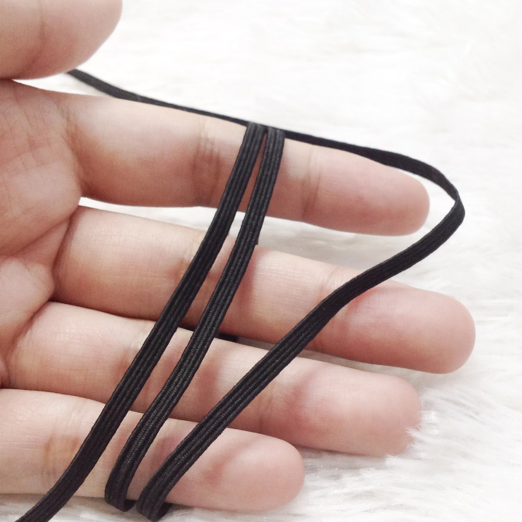 Dây thun dẹp dùng trong may mặc quần áo làm khẩu trang bản rộng 3mm