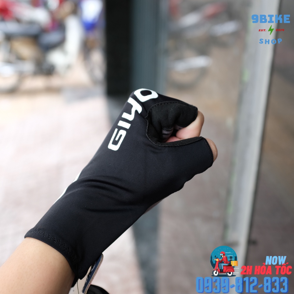 Găng tay xe đạp Giyo S-02 ĐEN Ngắn ngón