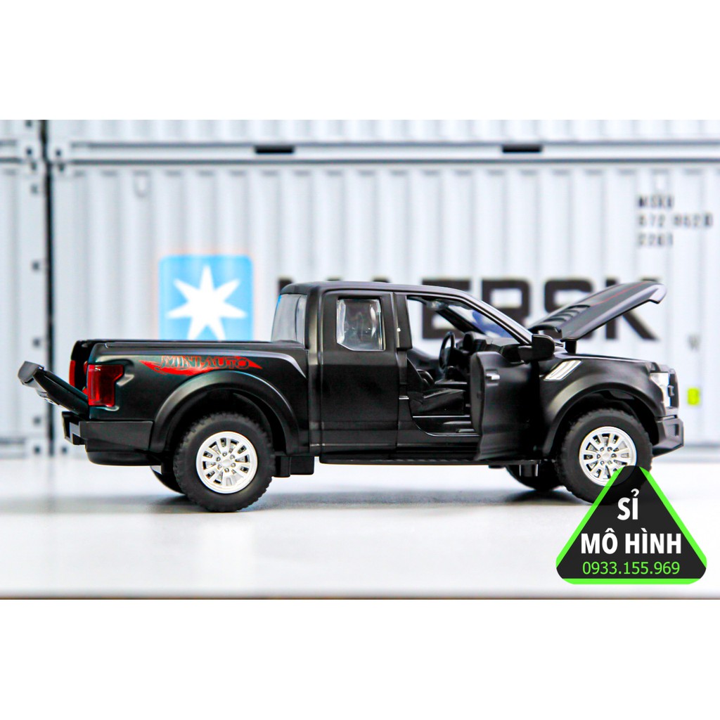 [ Sỉ Mô Hình ] Xe mô hình bán tải Ford F150 Raptor Pickup 1:32 Đen