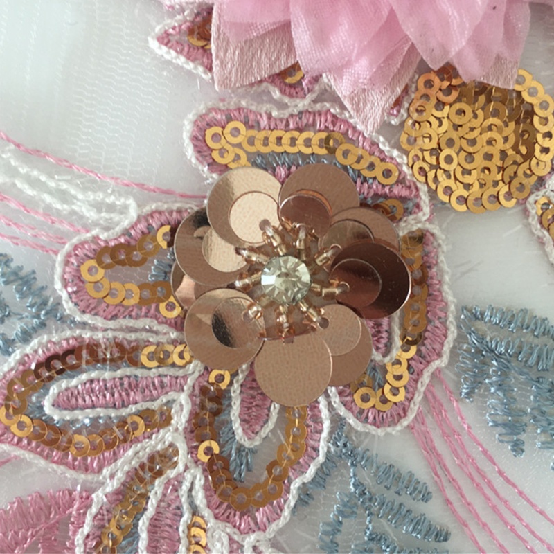 Vòng cổ ren thêu hoa hồng đính kim sa
 | BigBuy360 - bigbuy360.vn