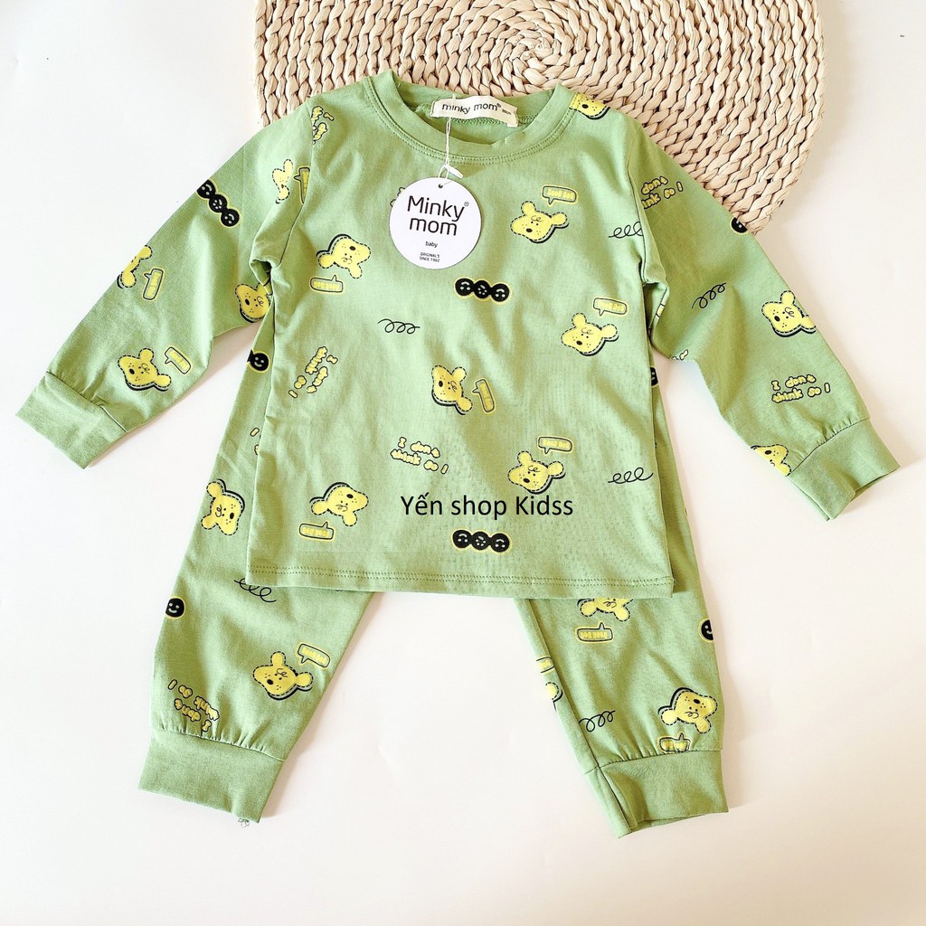 Sale !!! Bộ Dài Tay   Minky Mom Chất Cotton 100 % In Toàn Thân Họa Tiết Vịt-Ngỗng Cho Bé_Super Sale (7-19kg) (SP001308 )