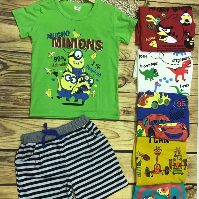 Cambo 4 bộ bé trai size đại cotton 4c