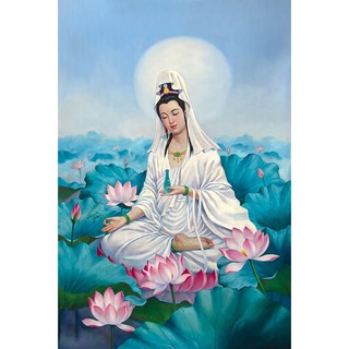 Tranh 5d gắn đá toàn bộ - Phật Quan Âm