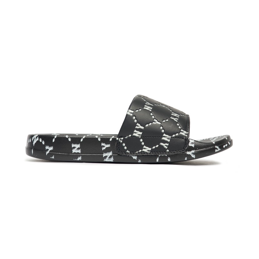 Dép MLB Mound Dia Monogram CHÍNH HÃNG MLB Mound Dia Monogram New York Yankees Black Slide - Simple Sneaker