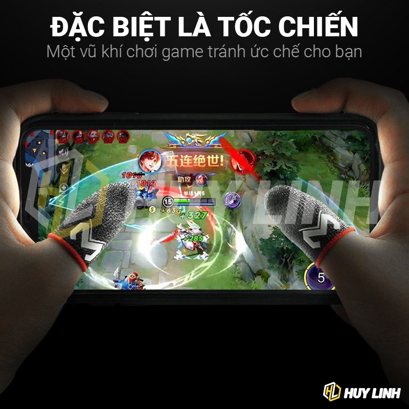 Bộ 2 Găng tay chơi game Memo HL03 sợi bạc cảm ứng chống mồ hôi cho tốc chiến, Pubg, FOG GT03