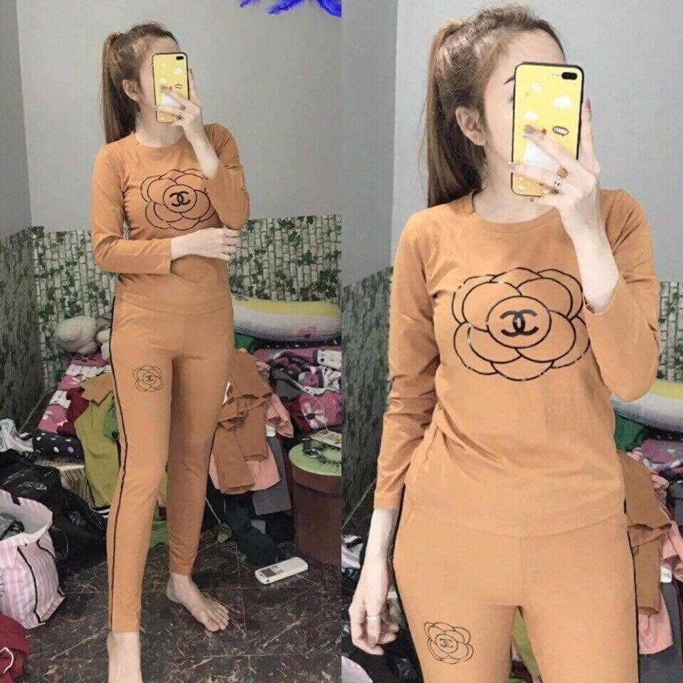 đồ bộ cotton nữ in hoa tay dài | BigBuy360 - bigbuy360.vn