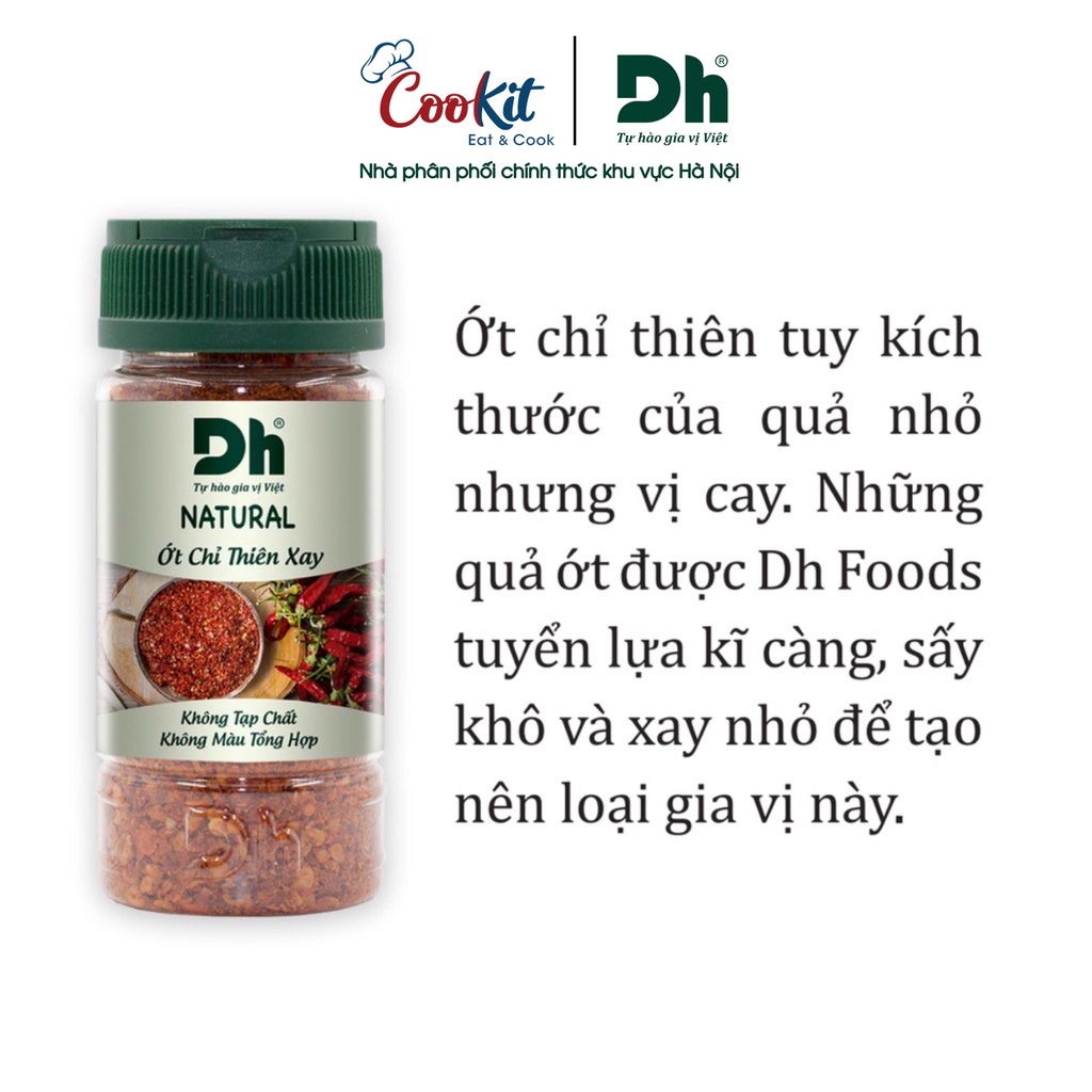 Ớt chỉ thiên xay Natural Dh Foods gia vị cay nồng tẩm ướp nêm nếm thực phẩm thơm ngon 30gr